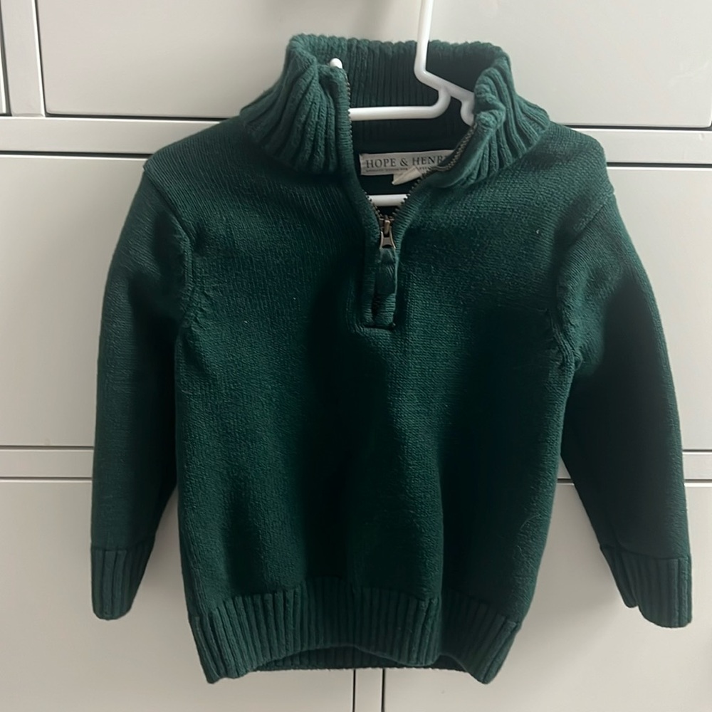 Hope & Henry Quarter Zip Pull Over